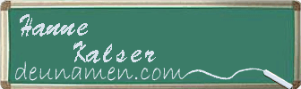 Hanne Kalser Visitenkarte